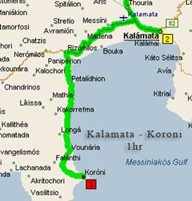 kalamata to koroni